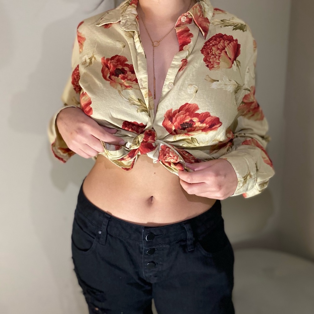 Floral button up shirt
